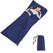 Carica l'immagine nel visualizzatore di Gallery, Fodera per Sacco a Pelo Campeggio 90x220cm, Dimensione standard - Navy - Ilgrandebazar