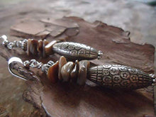 Carica l'immagine nel visualizzatore di Gallery, ♥ BOHO BALI STYL e orecchini unici di pietra della perla ♥