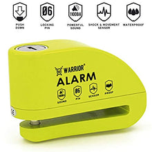 Carica l'immagine nel visualizzatore di Gallery, Warrior WA6Y Lucchetto Antifurto Bloccadisco Allarme 110 Db Certificazione... - Ilgrandebazar