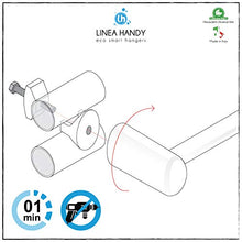 Carica l'immagine nel visualizzatore di Gallery, Handy Linear 410 - Portasciugamani, si Fissa Direttamente sul Bianco - Ilgrandebazar