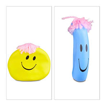 Carica l'immagine nel visualizzatore di Gallery, relaxdays Antistress 6 cm, con Smorfia e Capelli, Palla Morbida per Bambini,...