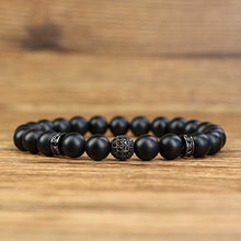 Carica l'immagine nel visualizzatore di Gallery, COAI Set Due Bracciali da Uomo in Onice Opaca e Amuleto Teschio, Bracciali...
