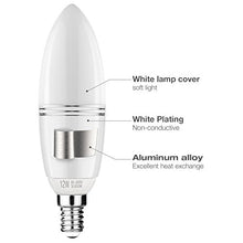 Carica l'immagine nel visualizzatore di Gallery, Yiizon LED E14 12W lampadine a candela, 100W equivalenti a Bianca Calda - Ilgrandebazar