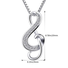 Carica l'immagine nel visualizzatore di Gallery, B.Catcher collana d'argento nota musicale con pendente S925 da donna... - Ilgrandebazar