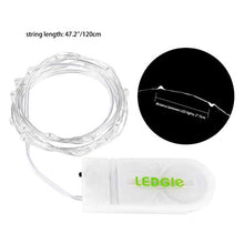 Carica l'immagine nel visualizzatore di Gallery, LEDGLE 24 LEDs Luci Stringa 3.9ft Fili Rame Bianco freddo, 8 Pezzi 24led - Ilgrandebazar