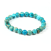 Carica l'immagine nel visualizzatore di Gallery, GD GOOD.designs EST. 2015 Bracciale Chakra Perle di Diaspro - Pietra Marina...