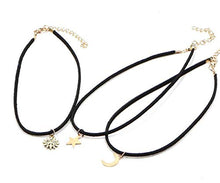 Carica l'immagine nel visualizzatore di Gallery, Anglacesmade - Collana girocollo in pelle con ciondolo a forma di stella,... - Ilgrandebazar
