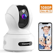 Carica l'immagine nel visualizzatore di Gallery, Topcony Telecamera Sorveglianza WIFI 1080P, Videocamera Sicurezza IP Interno...