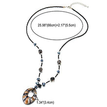 Carica l'immagine nel visualizzatore di Gallery, COOLSTEELANDBEYOND Bellissimo Statement Dichiarazione Collana Lunga Pietre... - Ilgrandebazar