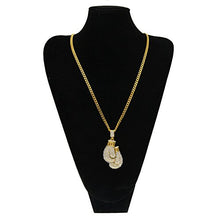 Carica l'immagine nel visualizzatore di Gallery, Milky Way, collana con zirconi placcata oro, guanti da boxe, unisex,... - Ilgrandebazar