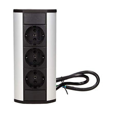 Carica l'immagine nel visualizzatore di Gallery, Orno GM-9001 - Presa tripla ad angolo con sicurezza per bambini, ideale Nero - Ilgrandebazar