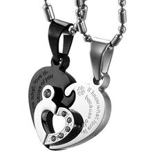 Carica l'immagine nel visualizzatore di Gallery, OIDEA Collana per Coppia Lovers in Acciaio Inox con Pendente Puzzle... - Ilgrandebazar