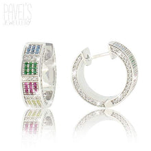 Carica l'immagine nel visualizzatore di Gallery, PAVEL'S Orecchini da donna colorati RAINBOW ARCOBALENO hoops realizzati in... - Ilgrandebazar