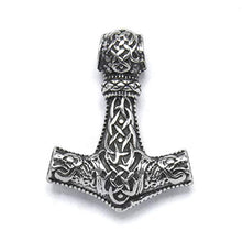 Carica l'immagine nel visualizzatore di Gallery, BaviPower Mjolnir - Collana con ciondolo a forma di martello Thor, con... - Ilgrandebazar