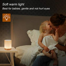 Carica l'immagine nel visualizzatore di Gallery, Lampada da Comodino, Zorara Luce Notturna Bambini LED Controllo Tattile...