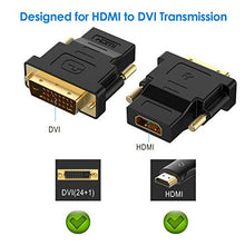 Carica l'immagine nel visualizzatore di Gallery, Rankie Adattatore DVI su HDMI, 1080P, Pacco da 2, Nero