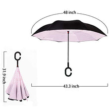 Carica l'immagine nel visualizzatore di Gallery, Abccanopy, ombrello invertito a doppio strato, antivento, in Pois Rosa