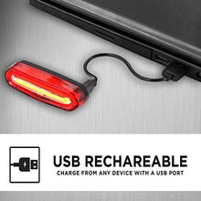 Carica l'immagine nel visualizzatore di Gallery, OUNDEAL Luce Posteriore Bicicletta, per Bicicletta USB Ricaricabile,...