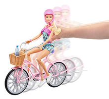 Carica l'immagine nel visualizzatore di Gallery, Barbie- Playset con Bicicletta Bambola Snodata Accessori, Giocattolo per... - Ilgrandebazar