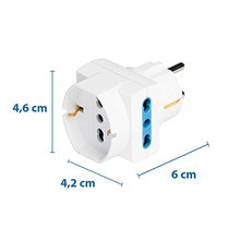 Carica l'immagine nel visualizzatore di Gallery, Poly Pool PP2351 Adattatore Triplo con 2 Prese Bivalenti, 1 Presa Bianco - Ilgrandebazar
