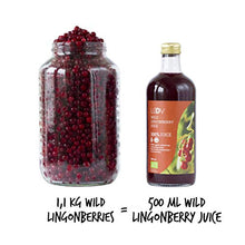 Carica l'immagine nel visualizzatore di Gallery, Succo di Mirtillo Rosso Biologico da 500 ml, Prodotto al 100% Bacche...