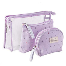 Carica l'immagine nel visualizzatore di Gallery, 3 SET Impermeabile Beauty Case da Viaggio Borsetta Moda Anchor, Viola - Ilgrandebazar