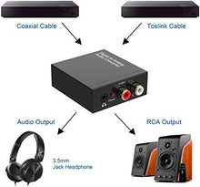 Carica l'immagine nel visualizzatore di Gallery, Convertitore Audio Digitale Analogico, 192Khz Adattatore Ottico RCA da...