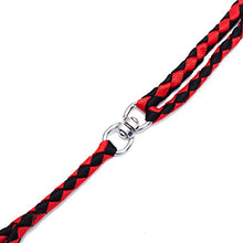 Carica l'immagine nel visualizzatore di Gallery, Locisne No Guinzaglio groviglio doppio cane per 2 cani in nylon rosso e nero - Ilgrandebazar