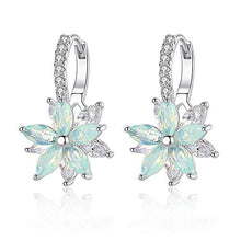 Carica l'immagine nel visualizzatore di Gallery, Orecchini donna in argento sterling con zircone a forma di Blue