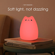 Carica l'immagine nel visualizzatore di Gallery, Luce Notturna LED, ikalula molle variopinta del silicone gatto di notte... - Ilgrandebazar