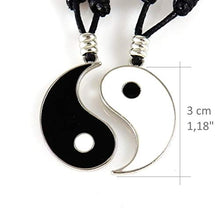 Carica l'immagine nel visualizzatore di Gallery, AKIEE Yin Yang Collana per uomo Donna Ragazzi Ragazze Ciondolo Black / White - Ilgrandebazar