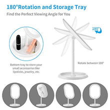 Carica l'immagine nel visualizzatore di Gallery, Aidodo specchio da trucco con luci a LED, portatile e ricaricabile USB...