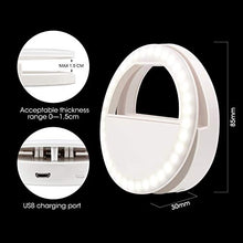 Carica l'immagine nel visualizzatore di Gallery, Ring Light,Selfie Light Luce per Selfie ricaricabile con 36 LED bianca