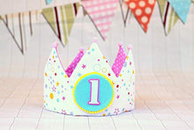 Carica l'immagine nel visualizzatore di Gallery, Decorazione di compleanno, corona stoffa per neonati e bambina - Ilgrandebazar