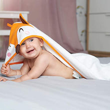 Carica l'immagine nel visualizzatore di Gallery, Sweety Fox Asciugamano per Bambini - Accappatoio Neonato 70 cm, Arancione - Ilgrandebazar