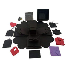 Carica l'immagine nel visualizzatore di Gallery, Howaf Explosion Box DIY Photo Album Scrapbook Creative Fotografico nero - Ilgrandebazar