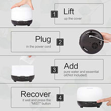 Carica l'immagine nel visualizzatore di Gallery, Tenswall 500ml Diffusore di Aromi con Telecomando,Ultrasuoni Umidificatore...