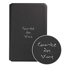Carica l'immagine nel visualizzatore di Gallery, Set di 5 carte dei vini proteggi menù nero Toscana formato A4 –... - Ilgrandebazar