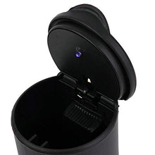 Carica l'immagine nel visualizzatore di Gallery, TRIXES Posacenere in Plastica da Auto con Coperchio e LED - Nero