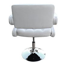 Carica l'immagine nel visualizzatore di Gallery, Polironeshop LISBONA Poltrona Sgabello Girevole Elegante Similpelle da Bianco - Ilgrandebazar