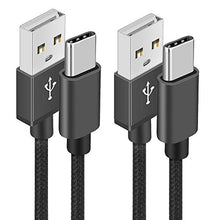 Carica l'immagine nel visualizzatore di Gallery, Yosou, cavo di ricarica USB tipo C da 2 m, in nylon intrecciato C Nero - Ilgrandebazar