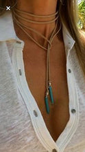 Carica l'immagine nel visualizzatore di Gallery, ★ BOHO HOWLITE CHOKER ★ beige colletto di avvolgimento
