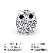 Carica l'immagine nel visualizzatore di Gallery, Monkimau Orecchini ragazza Gufo in argento sterling 925 vero...