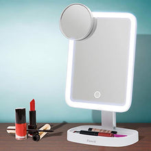 Carica l'immagine nel visualizzatore di Gallery, Fancii Specchio per Trucco Illuminato a LED con 3 Toni Cromatici Regolabili,... - Ilgrandebazar