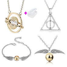Carica l'immagine nel visualizzatore di Gallery, PPX 4 Pezzi Harry Potter Collana Set Time Turner Doni della Morte Boccino...