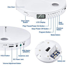 Carica l'immagine nel visualizzatore di Gallery, Gueray Lettore CD Portatile HiFi Classic Personal Discman con Cuffia...