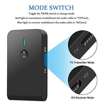 Carica l'immagine nel visualizzatore di Gallery, Trasmettitore Ricevitore Bluetooth 5.0, 2 in 1 Adattatore Nero