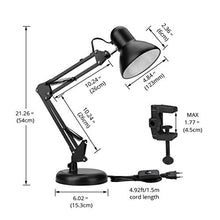 Carica l'immagine nel visualizzatore di Gallery, LE Lampada da Scrivania LED con Braccio Girevole 40W, Portalampada E27,... - Ilgrandebazar