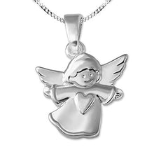 Carica l'immagine nel visualizzatore di Gallery, Clever Schmuck Ciondolo a forma di angioletto in argento da 12 mm con cuore... - Ilgrandebazar