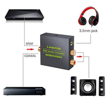 Carica l'immagine nel visualizzatore di Gallery, LiNKFOR DAC Audio Convertitore Digitale ad Analogico Coassiale Ottico a RCA...